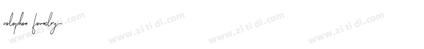 colophon foundry字体转换